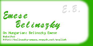 emese belinszky business card